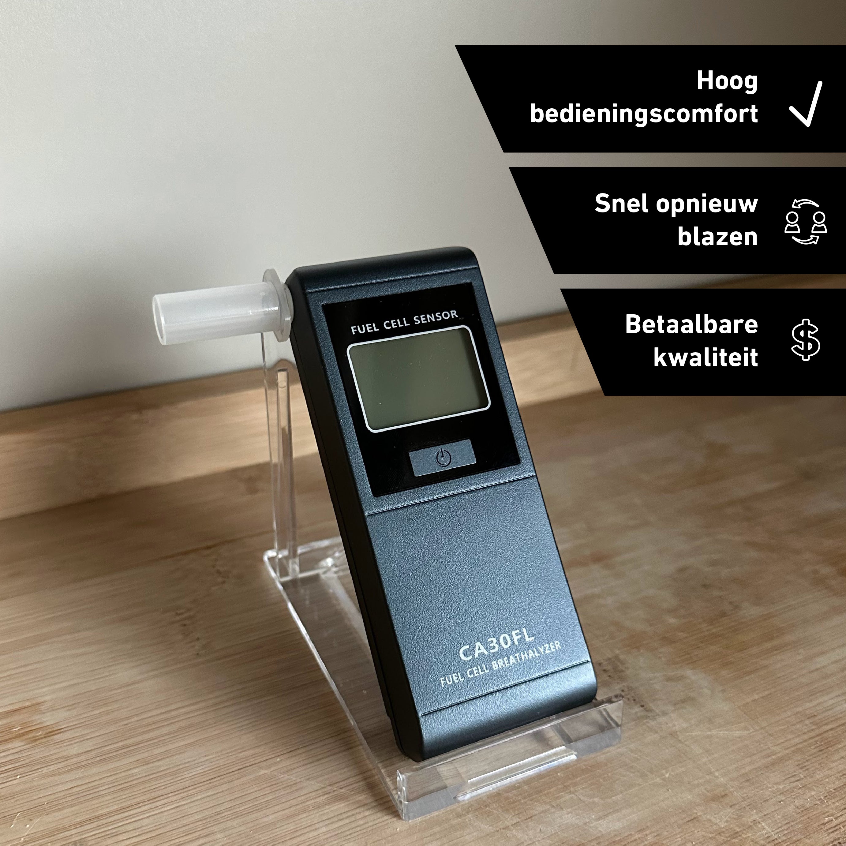 Digital breathalyser with Calibration Reminder - CA30FL